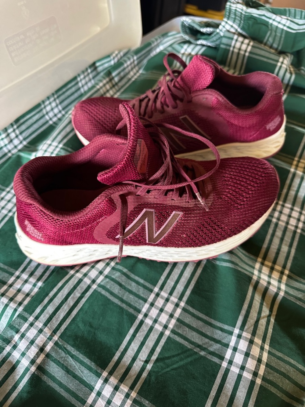 New Balance Women's Burgundy Mesh Running Sneakers